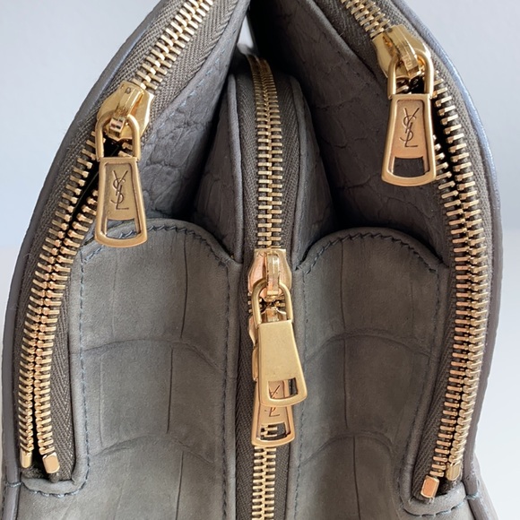 Yves Saint Laurent Crocodile Embossed Nubuck 32 Bag. - Picture 7 of 17